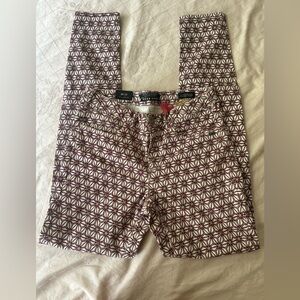 NWT Scotch & Soda La Bohemienne Mid Rise Skinny jeans. Ivory/red brown 28X32